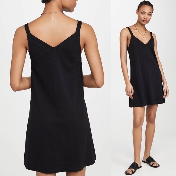 NATION LTD LARKIN A-LINE MINI DRESS IN JET BLACK - Picture 1 of 11